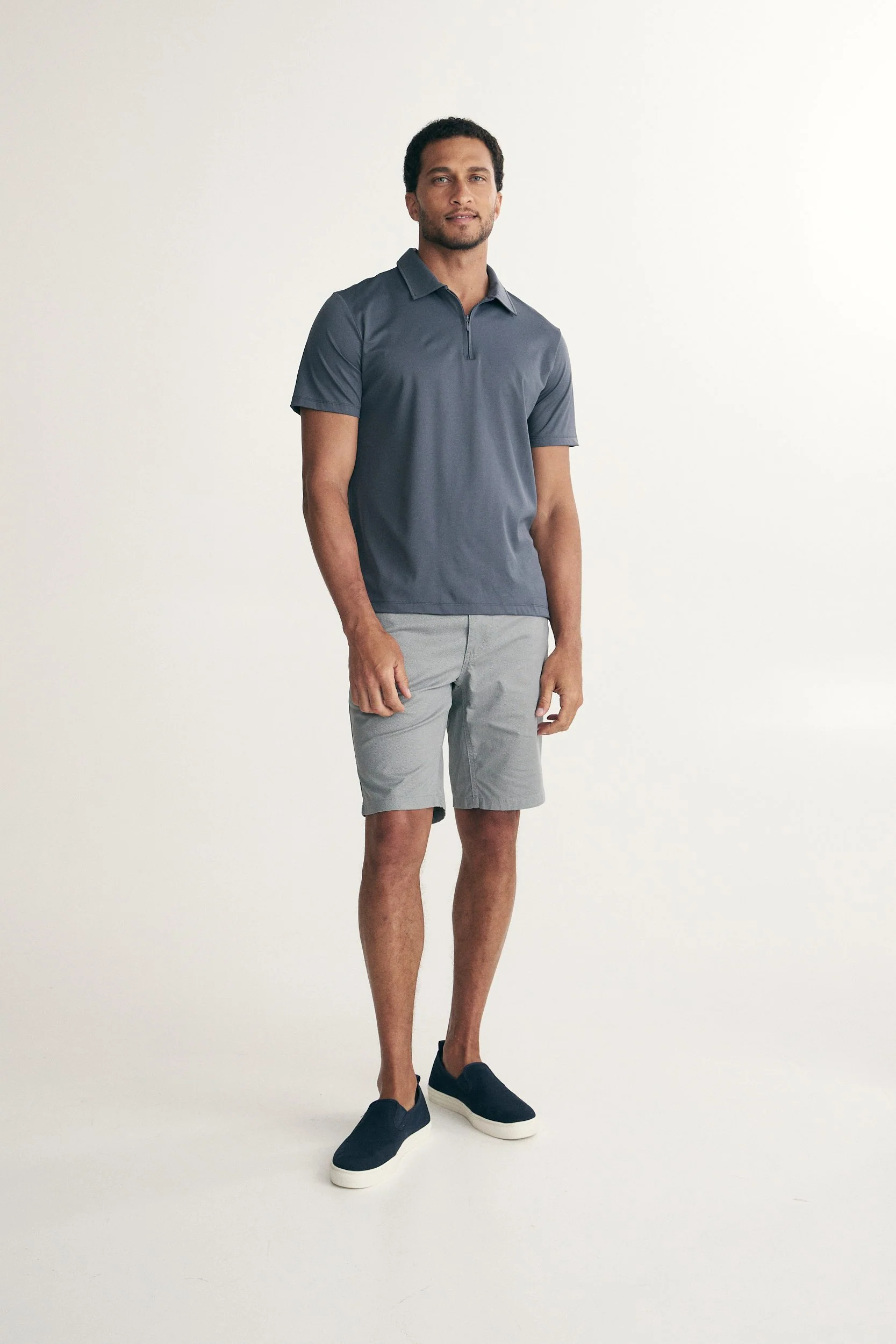 Zip-up technical polo - Image 3