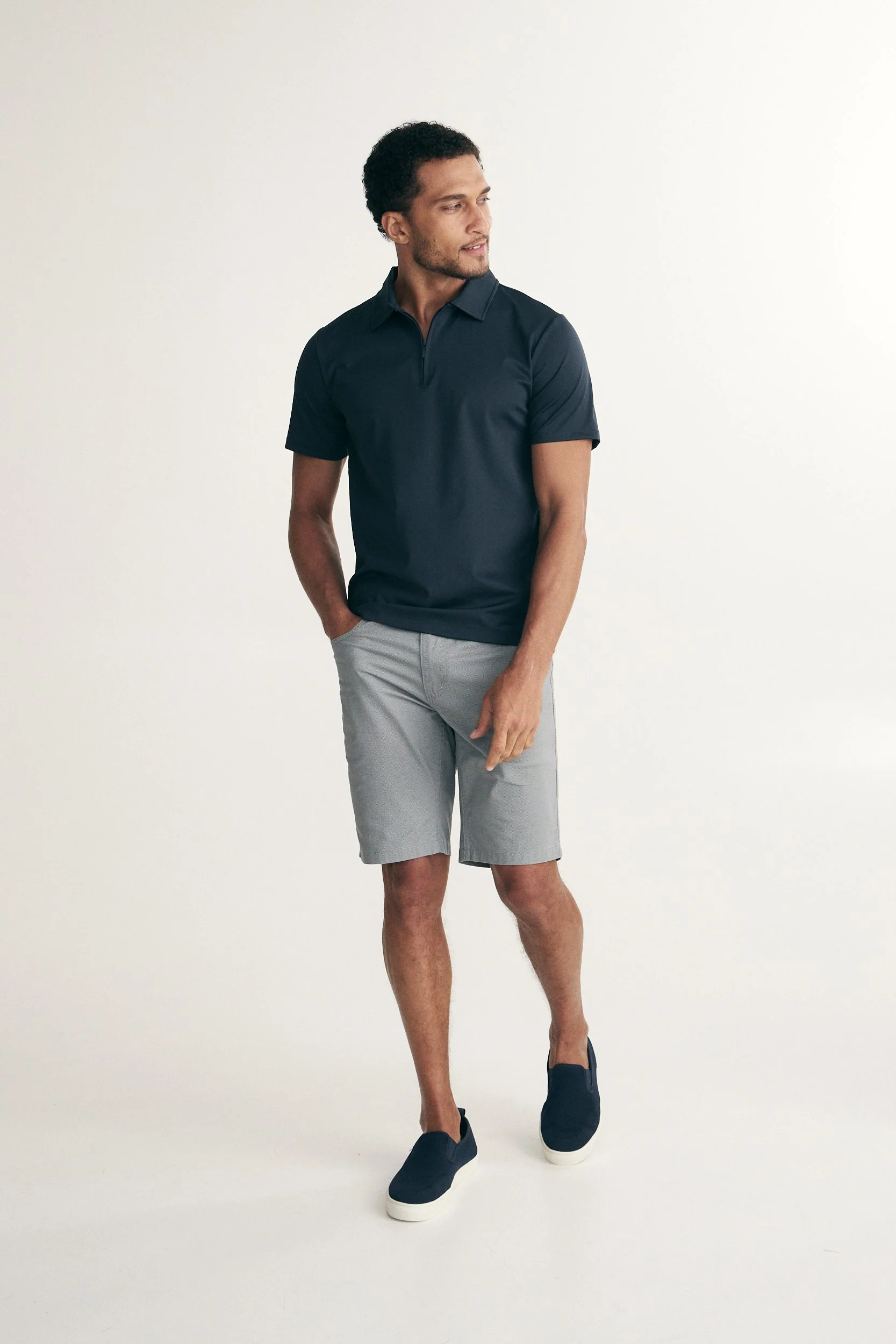 Zip-up technical polo - Image 6